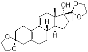 CAS # 54201-84-2, 3,20-Bis(ethylenedioxy)-19-norpregna-5(10),9(11)-dien-17-ol, 17-Hydroxy-19-norpregna-5(10),9(11)-diene-3,20-dione cyclic bis(1,2-ethanediyl acetal)