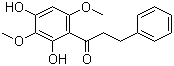 structure of CAS# 54299-52-4, 1-(2,4-Dihydroxy-3,6-dimethoxyphenyl)-3-phenyl-1-propanone