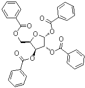structure of CAS# 5432-87-1, alpha-D-Xylofuranose 1,2,3,5-tetrabenzoate