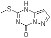 structure of CAS# 54346-18-8, 2-(Methylthio)pyrazolo[1,5-a]-1,3,5-triazin-4-one