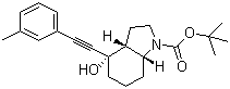 CAS # 543910-55-0, (3aR,4S,7aR)-Octahydro-4-hydroxy-4-[2-(3-methylphenyl)ethynyl]-1H-indole-1-carboxylic acid tert-butyl ester