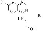 2-[(7-Chloro-4-quinazolinyl)amino]ethanol monohydrochloride molecular structure (CAS 5442-05-7)