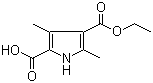 structure of CAS# 5442-91-1, 4-(Ethoxycarbonyl)-3,5-dimethyl-1H-pyrrole-2-carboxylic acid