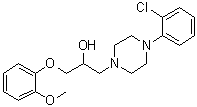 CAS 登录号：5443-29-8, 4-(2-氯苯基)-alpha-[(2-甲氧基苯氧基)甲基]-1-哌嗪乙醇