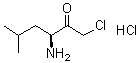 (S)-3-氨基-1-氯-5-甲基-2-己酮盐酸盐分子结构 (CAS 54518-92-2)