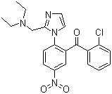 CAS # 54533-85-6, Nizofenone, (2-Chlorophenyl)[2-[2-[(diethylamino)methyl]-1H-imidazol-1-yl]-5-nitrophenyl]methanone