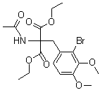 CAS 登录号：5456-13-3, 乙酰氨基(2-溴藜芦基)丙二酸二乙酯