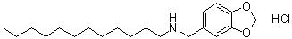 N-十二烷基-1,3-苯并二恶茂-5-甲胺盐酸盐分子结构 (CAS 5461-45-0)