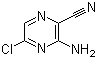 structure of CAS# 54632-11-0, 3-Amino-5-chloropyrazine-2-carbonitrile