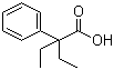 structure of CAS# 5465-28-1, 2-Phenyl-2-ethylbutyric acid