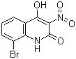 structure of CAS# 54675-49-9, 8-Bromo-4-hydroxy-3-nitro-2(1H)-quinolinone