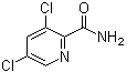 structure of CAS# 5468-71-3, 3,5-Dichloro-2-pyridinecarboxamide