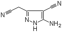 structure of CAS# 54711-21-6, 5-Amino-4-cyano-3-(cyanomethyl)pyrazole