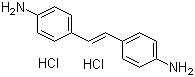 4,4'-二氨基二苯乙烯二盐酸盐分子结构 (CAS 54760-75-7)
