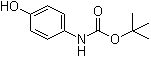 4-羟基苯基氨基甲酸叔丁酯分子结构 (CAS 54840-15-2)