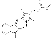 CAS 登录号：548740-24-5, 5-[(Z)-(1,2-二氢-2-氧代-3H-吲哚-3-亚基)甲基]-2,4-二甲基-1H-吡咯-3-丙酸甲酯
