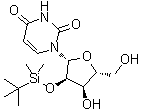 2'-O-叔丁基二甲基硅烷基尿苷分子结构 (CAS 54925-71-2)