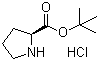 L-脯氨酸叔丁酯盐酸盐分子结构 (CAS 5497-76-7)