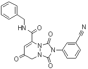 CAS 登录号：550368-41-7, 2-(3-氰基苯基)-2,3,7,8-四氢-1,3,7-三氧代-N-(苯基甲基)-1H-[1,2,4]三唑并[1,2-a]哒嗪-5-甲酰胺