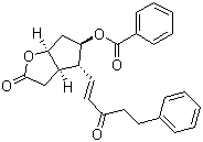 (3aR,4R,5R,6aS)-5-(Benzoyloxy)hexahydro-4-[(1E)-3-oxo-5-phenyl-1-pentenyl]-2H-cyclopenta[b]furan-2-one molecular structure (CAS 55076-60-3)