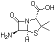 structure of CAS# 551-16-6, 6-Aminopenicillanic acid