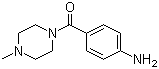 structure of CAS# 55121-99-8, 4-[(4-Methyl-1-piperazinyl)carbonyl]aniline