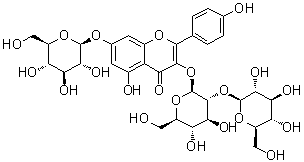 CAS 登录号：55136-76-0, 山柰酚 3-槐糖甙 7-葡糖苷