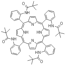 中位-四(alpha,alpha,alpha,alpha-邻三甲基乙酰胺基苯基)卟啉分子结构 (CAS 55253-62-8)