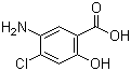 4-氯-5-氨基水杨酸分子结构 (CAS 55302-98-2)