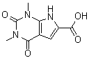 2,3,4,7-Tetrahydro-1,3-dimethyl-2,4-dioxo-1H-pyrrolo[2,3-d]pyrimidine-6-carboxylic acid molecular structure (CAS 55307-37-4)