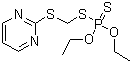 CAS # 5543-40-8, Phosphorodithioic acid O,O-diethyl S-[(2-pyrimidinylthio)methyl] ester