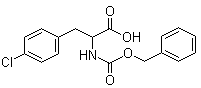 structure of CAS# 55478-54-1, 4-氯-N-[苄氧羰基]-DL-苯丙氨酸