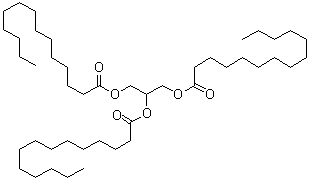 Trimyristin molecular structure (CAS 555-45-3)