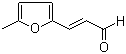 structure of CAS# 5555-90-8, 5-Methyl-2-furanacrolein
