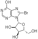 structure of CAS# 55627-73-1, 8-Bromoinosine