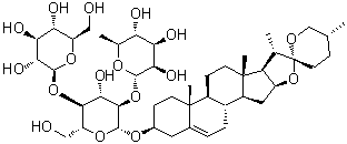 CAS # 55659-75-1, Deltonin, 3-O-beta-D-Glucopyranosyl(1→4)-[alpha-L-rhamnopyranosyl(1→2)]-beta-D-glucopyranoside-diosgenin