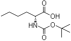 structure of CAS# 55674-63-0, N-tert-Butoxycarbonyl-D-norleucine