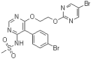 CAS 登录号：556796-88-4, N-[5-(4-溴苯基)-6-[2-[(5-溴-2-嘧啶基)氧基]乙氧基]-4-嘧啶基]甲烷磺酰胺