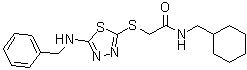 CAS 登录号：556803-08-8, N-(环己基甲基)-2-[[5-[(苯基甲基)氨基]-1,3,4-噻二唑-2-基]硫基]乙酰胺
