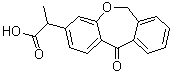 2-(6,11-二氢-11-氧代二苯并[b,e]氧杂卓-3-基)丙酸分子结构 (CAS 55690-47-6)