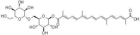 CAS 登录号：55750-85-1, 藏红花酸龙胆二糖基酯
