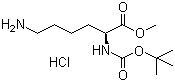 structure of CAS# 55757-60-3, Boc-L-Lysine methyl ester hydrochloride