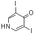 3,5-二碘-4(1H)-吡啶酮分子结构 (CAS 5579-93-1)