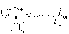 Lysine clonixinate  molecular structure (CAS 55837-30-4)