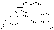 Chloromethylstyrene-divinylbenzene-styrene copolymer molecular structure (CAS 55844-94-5)
