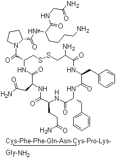 苯赖加压素分子结构 (CAS 56-59-7)