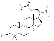 3beta-羟基-24-亚甲基-8-羊毛甾烯-21-酸分子结构 (CAS 560-66-7)