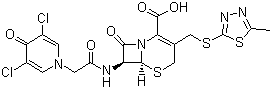 CAS 登录号：56187-47-4, 头孢西酮, (6R,7R)-7-(2-(3,5-二氯-4-氧代-1(4H)-吡啶基)乙酰氨基)-3-(((5-甲基-1,3,4-硫二唑-2-基)硫)甲基)-8-氧代-5-硫杂-1-氮杂双环[4.2.0]辛-2-烯-2-甲酸