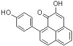 structure of CAS# 56252-02-9, 2-Hydroxy-9-(4-hydroxyphenyl)-1H-phenalen-1-one