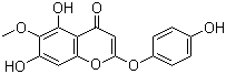 CAS 登录号：56365-38-9, 茵陈色原酮, 5,7-二羟基-2-(4-羟基苯氧基)-6-甲氧基苯并吡喃-4-酮